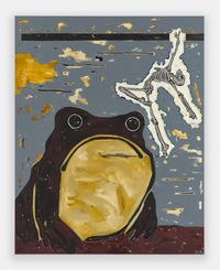 Death and the Toad (Der Tod und die Kröte) by Werner Büttner contemporary artwork painting