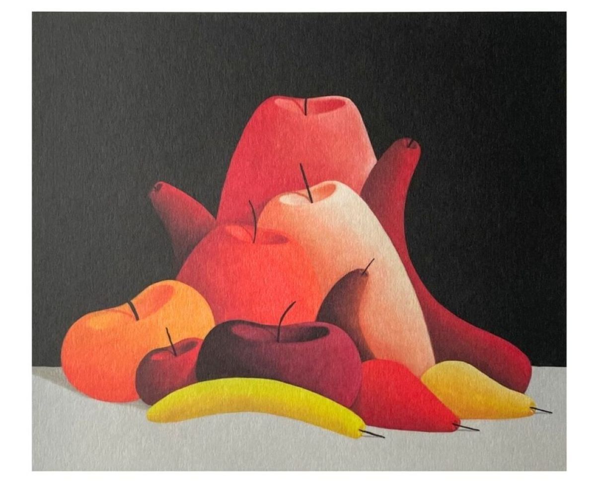 Still Life (Red), 2023 by Nicolas Party, 4 colour offset print on