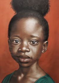 Ìyábọ̀ as a Young Child by Babajide Olatunji contemporary artwork painting