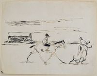 Jockeys by August Macke contemporary artwork works on paper, drawing