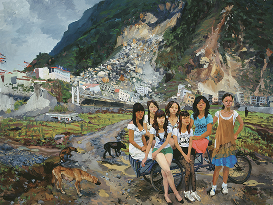 Liu Xiaodong, Out of Beichuan, 2010. Oil on canvas, 300 x 400 cm. © Liu Xiaodong;