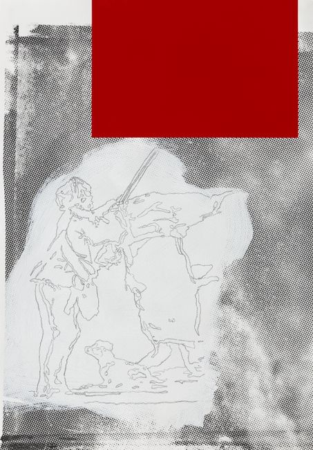 Rojo China by Julião Sarmento contemporary artwork