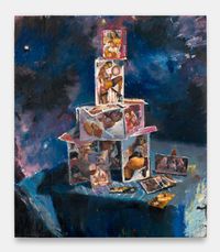 Card House Galactica by Jesse Edwards contemporary artwork painting