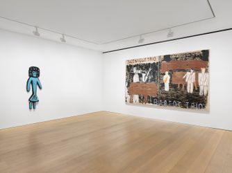 Exhibition view: Rose Wylie, Car and girls, David Zwirner, London (20 January—19 February 2022). Courtesy David Zwirner.