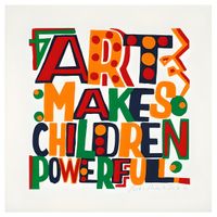 Art Makes Children Powerful by Bob and Roberta Smith contemporary artwork print