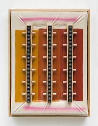 Instrument in Red and Pink by Douglas Rieger contemporary artwork painting, sculpture