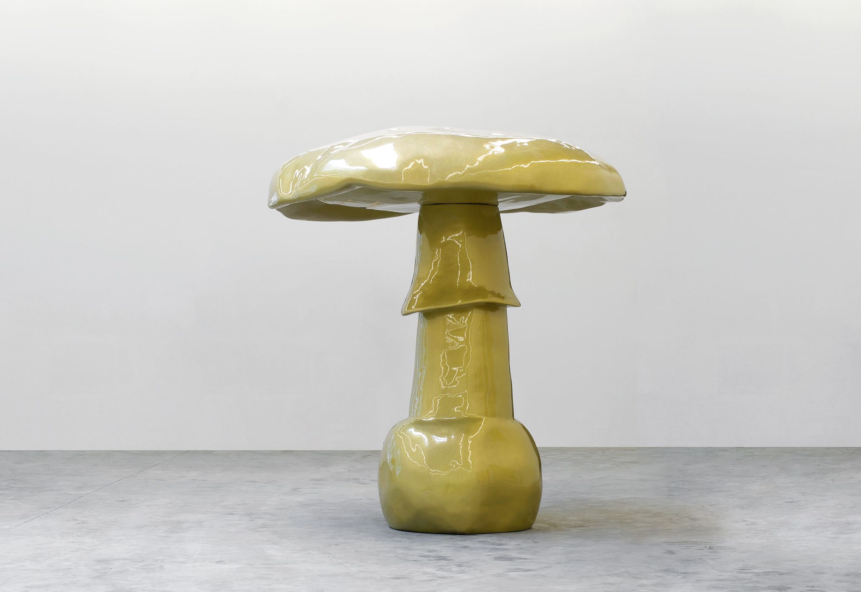 Mushroom Autowave Rich-Gold Petzold silber F14', 2008 by Sylvie Fleury