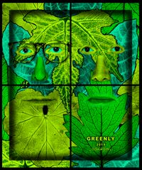 GREENLY by Gilbert & George contemporary artwork mixed media