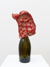 (Unfuckingtitled) stamped on tongue of muzzle stamped on muzzle of a spill, by Michael Dean contemporary artwork sculpture