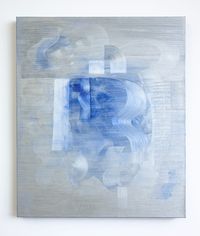 Untitled (Silver and Blue) by Chris Cran contemporary artwork painting