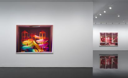 Exhibition view: Mehdi Ghadyanloo, Gagosian, 976 Madison Avenue, New York (17 March–23 April 2022). © Mehdi Ghadyanloo. Courtesy Gagosian.        