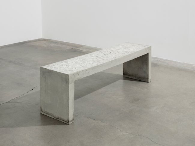 Imprinted Concrete Bench by Sarah Ann Weber contemporary artwork