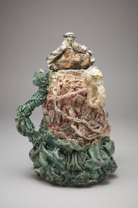 Green Folds by Nichola Shanley contemporary artwork sculpture, ceramics