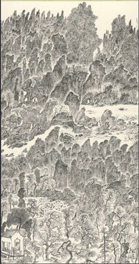Landscapes Series in 2001-2 by Peng Yu contemporary artwork painting, works on paper, drawing