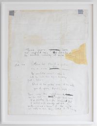 AW70038.1007 - 2 untitled (a man has placed a yellow rose) by The Estate of L Budd contemporary artwork painting, works on paper