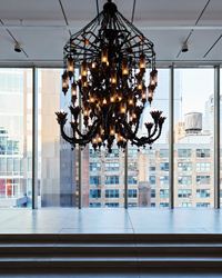 Exhibition view: Fred Wilson, Chandeliers, Pace Gallery, New York (14 September–12 October 2019). Courtesy Pace Gallery.
