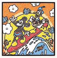 Disney Doodles - Hawaiian Holiday by Mr Doodle contemporary artwork print