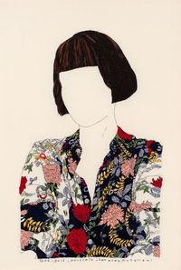 Self Portrait / Throat by SAMANEH MOTALLEBI contemporary artwork textile