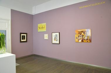 Exhibition view: Group Exhibition, Gelb Macht Glücklich (Yellow makes you happy), Beck & Eggeling International Fine Art, Düsseldorf (14 April–30 June 2018). Courtesy Beck & Eggeling International Fine Art. 
