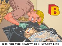 B is for the Beauty of Military Life by Anton Kannemeyer contemporary artwork painting