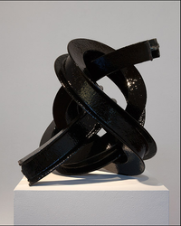 Black I-beam Knot by James Angus contemporary artwork sculpture