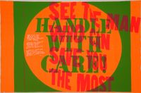 handle with care by Corita Kent contemporary artwork print