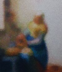 After Johannes Vermeer (The Milk Maide) by Roldan Manok Ventura contemporary artwork painting