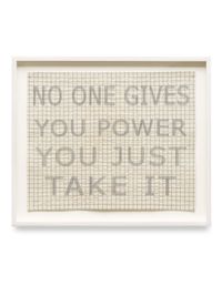 WITCHES, No One Gives You Power You Just Take It by Ghada Amer contemporary artwork textile