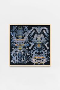 Sap-Powered Webfooted Soul Sheet – Mesmerizing Mesh #122 by Haegue Yang contemporary artwork painting