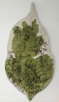 Paisagem sino-brasileira com verde by Adriana Varejão contemporary artwork painting