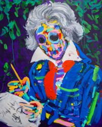 Beethoven's Skull by Bradley Theodore contemporary artwork painting, works on paper