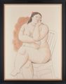 Seated woman by Fernando Botero contemporary artwork 2