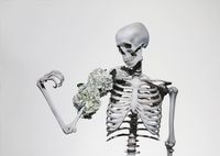 Skeleton flex by Michael Zavros contemporary artwork painting