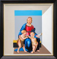 After Raphael, Mary, Christ and the young John the Baptist. Also known as the Madonna of the Goldfinch. by Frans Smit contemporary artwork painting