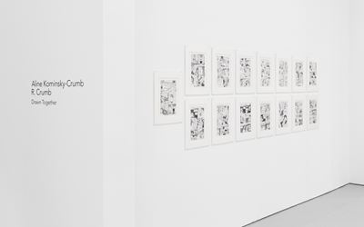 Exhibition view: Aline Kominsky-Crumb and R. Crumb, Drawn Together, David Zwirner, 19th Street, New York (12 January–18 February 2017). Courtesy David Zwirner and the artists.