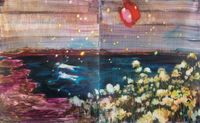 A la surface(diptyque) by Sarah Jérôme contemporary artwork painting