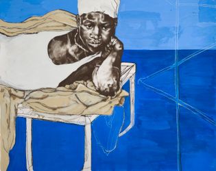 Claudette Johnson, Kind of Blue (2020). Gouache, pastel ground, pastel. 121.92 x 152.4 cm. © Claudette Johnson. Courtesy the artist and Hollybush Gardens, London. Photo: Andy Keate.Image from:6 Shows in London to Look Forward to This AutumnRead Advisory PerspectiveFollow ArtistEnquire