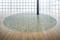 Rubber Band Carpet by Ignacio Uriarte contemporary artwork installation