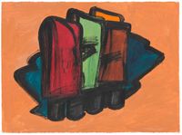 untitled: canvases (cul.de.sac); 2018 by Phyllida Barlow contemporary artwork works on paper