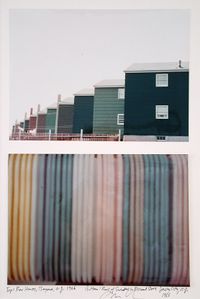 Top: Row Houses, Bayonne, N.J. / Bottom: Rows of Sweater in Discount Store, Jersey City, N.J. by Dan Graham contemporary artwork photography