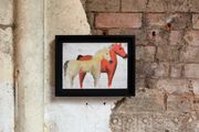 Two horses, one pale and one red by Andrew Sim contemporary artwork 4