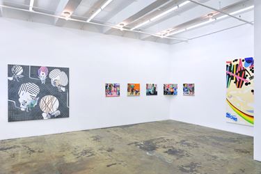 Exhibition view: Marcus Weber, Adalbertstraße, Krazy Kat und Artforum-Leser, Thomas Erben Gallery, New York (5 April–19 May 2018). Courtesy Thomas Erben Gallery.