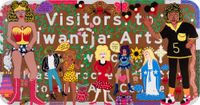 Visitors to Iwantja Arts by Kaylene Whiskey contemporary artwork painting