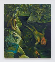 Louis Fratino, The beautiful summer (2023). Oil on canvas. 182.9 x 162.6 cm. © Louis Fratino. Courtesy Sikkema Jenkins & Co., New York.Image from:6 Artists to See at the 60th Venice BiennaleRead Advisory PerspectiveFollow ArtistEnquire