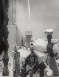 Brancusi in his Studio by Edward Steichen contemporary artwork photography
