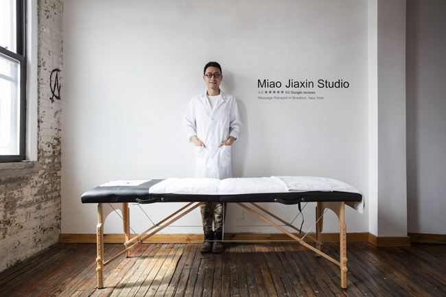 Massage Therapist in Brooklyn by Jiaxin Miao contemporary artwork