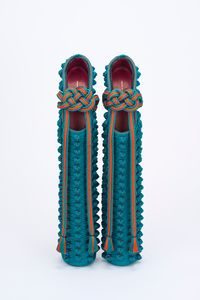 Noritaka Tatehana x Ryukobo Heel-less Shoes 'Lady Pointe' by Noritaka Tatehana contemporary artwork sculpture