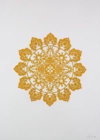 Flowers (Mustard Yellow) by Anila Quayyum Agha contemporary artwork works on paper