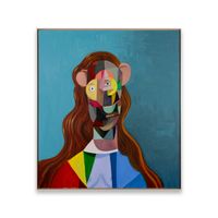 Three Dimensional Female Portrait by George Condo contemporary artwork painting