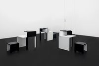 Three Borrowed Gray Rotations by Liam Gillick contemporary artwork sculpture